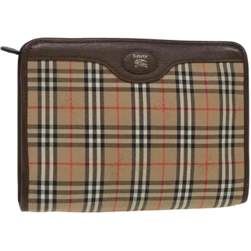 Pre-owned Canvas clutches , female, Sizes: ONE SIZE - Burberry Vintage - Modalova