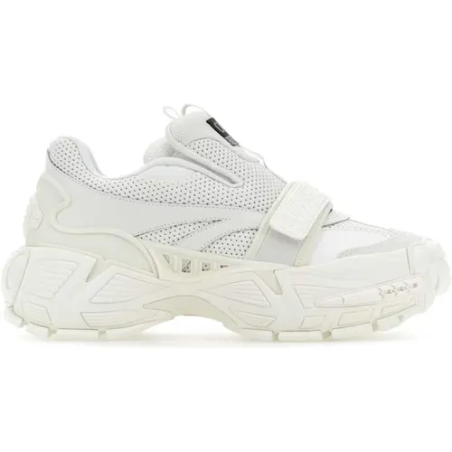 Off , Weiße Leder- und Mesh-Slip-Ons , Herren, Größe: 44 EU - Off White - Modalova