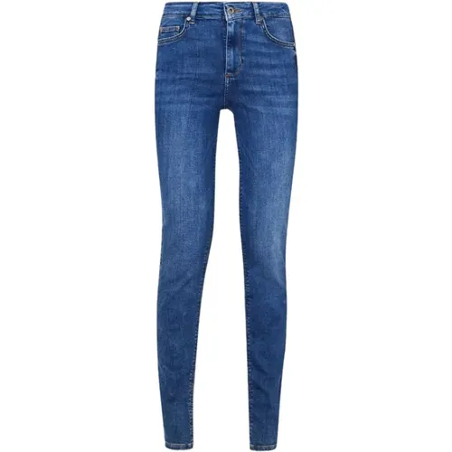 High-Waisted Distressed Skinny Jeans , female, Sizes: W28, W30 - Liu Jo - Modalova