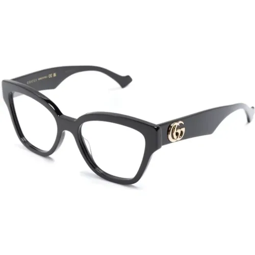Klassische Schwarze Optische Brille , Damen, Größe: 54 MM - Gucci - Modalova