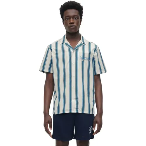 Resort Shirt Striped Adriatic , male, Sizes: XL, S, M, L, 2XL - Filling Pieces - Modalova