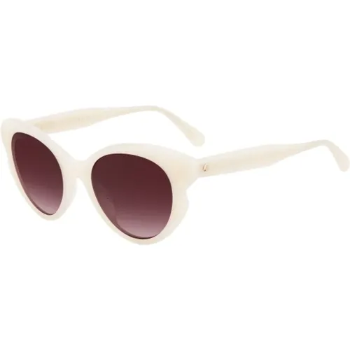 Weiße Acetat-Sonnenbrille für Frauen - Kate Spade - Modalova