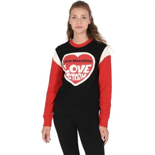 Cotton Sweatshirt , female, Sizes: 2XS - Love Moschino - Modalova