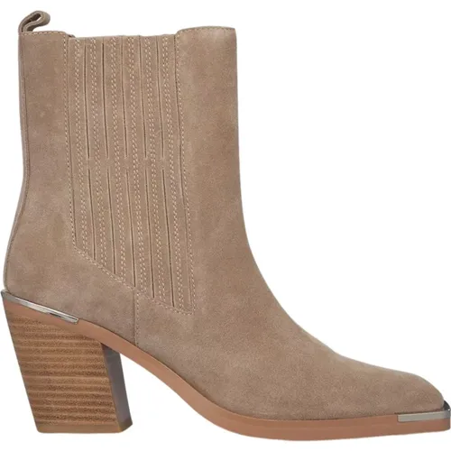 Square Toe Block Heel Boot , female, Sizes: 7 UK, 5 UK, 8 UK, 2 UK, 9 UK, 6 UK, 3 UK, 4 UK - Alma en Pena - Modalova