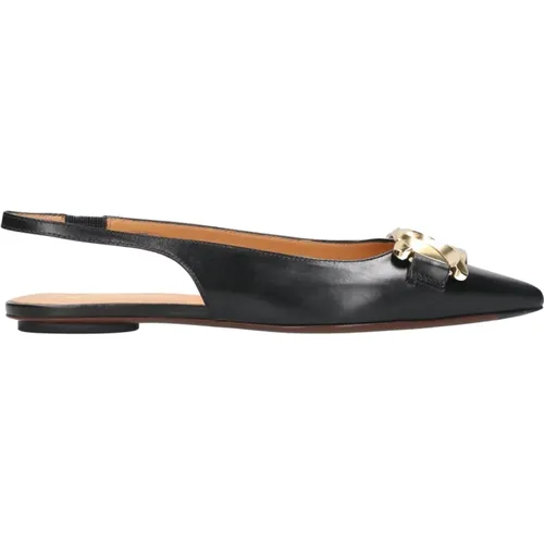 Flache Schuhe mit individuellem Goldmetallketten-Zubehör , Damen, Größe: 38 EU - TOD'S - Modalova