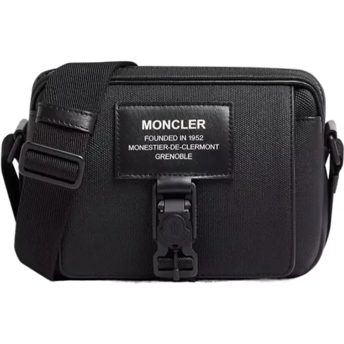 Messenger Bag with Logo Patch , male, Sizes: ONE SIZE - Moncler - Modalova