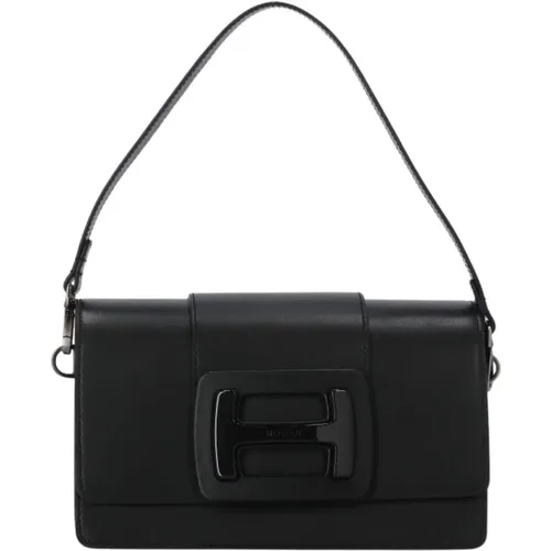 Smooth Leather Shoulder Bag , female, Sizes: ONE SIZE - Hogan - Modalova