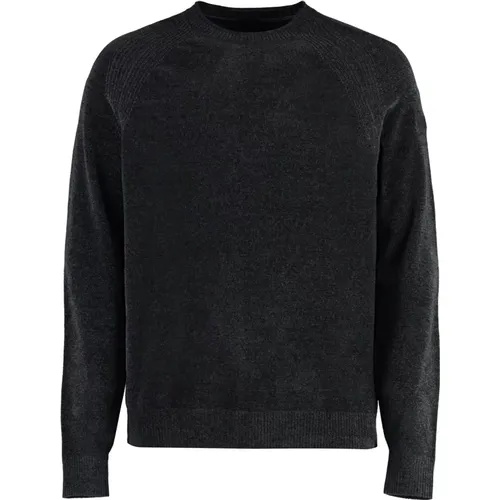 Gerippter Crew-Neck Pullover , Herren, Größe: S - RRD - Modalova