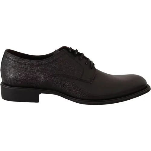 Schwarze Leder Derby Formelle Schuhe - Dolce & Gabbana - Modalova