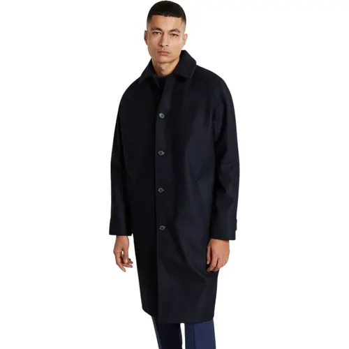 Navy Loose-Fitting Mac Coat , male, Sizes: 2XL - L'Exception Paris - Modalova