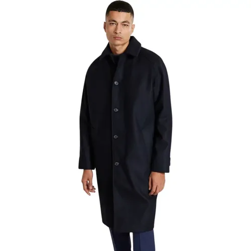 Navy Loose-Fitting Mac Coat , male, Sizes: XS, L, M, S, XL, 2XL - L'Exception Paris - Modalova