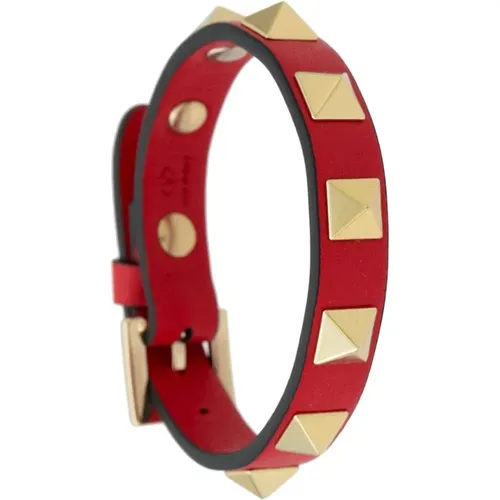 Rockstud Leather Belt Bracelet , female, Sizes: ONE SIZE - Valentino Garavani - Modalova