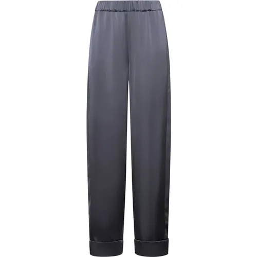 Anthracite Trousers , female, Sizes: S, M, XS, L - Blanca Vita - Modalova