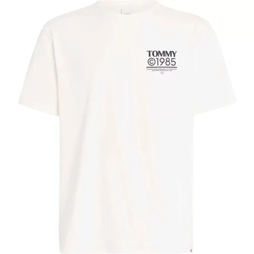 Bio-Baumwolle Logo T-Shirt , Herren, Größe: M - Tommy Jeans - Modalova