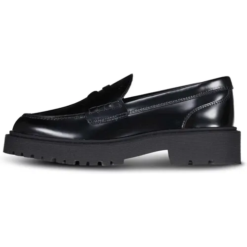 Classic Leather Penny Loafers , male, Sizes: 2 UK - Hogan - Modalova