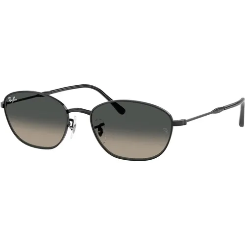 Schwarze und goldene Sonnenbrille mit grauem Verlauf , unisex, Größe: 55 MM - Ray-Ban - Modalova