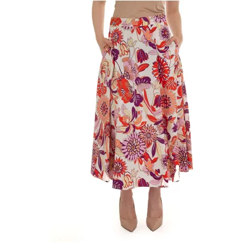 Flower Fantasy Circle Skirt , female, Sizes: M - Pennyblack - Modalova