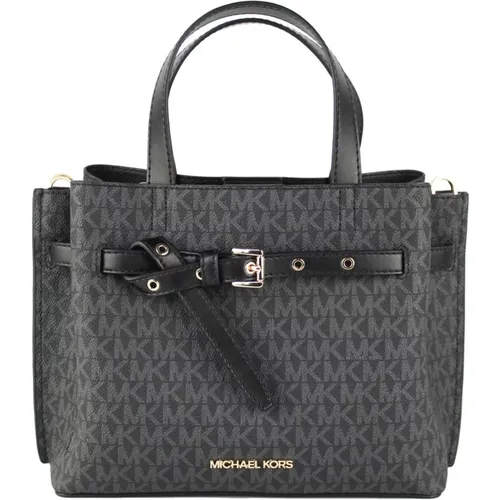 Emilia Kleine Schwarze Signature Satchel Crossbody Handtasche - Michael Kors - Modalova