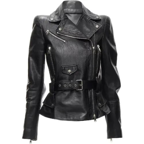 Leather outerwear , female, Sizes: 2XS - alexander mcqueen - Modalova