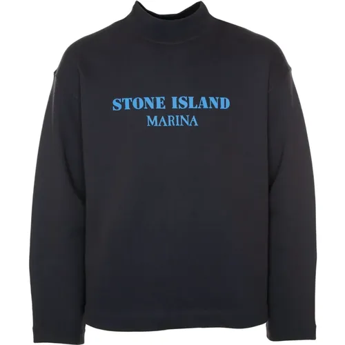 Sweatshirt mit Rundhalsausschnitt und Logoprint , Herren, Größe: L - Stone Island - Modalova