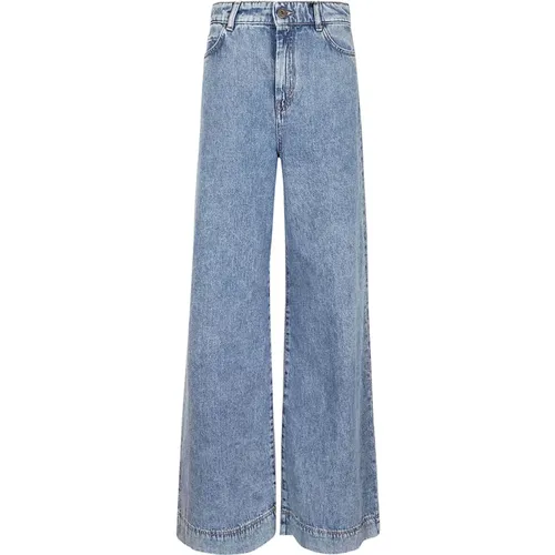 Blaue Denim 5-Pocket Jeans , Damen, Größe: 2XS - Max Mara Weekend - Modalova