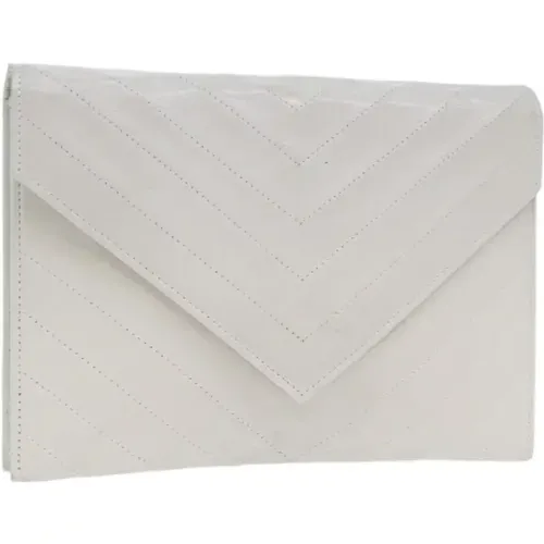 Pre-owned Leather clutches , female, Sizes: ONE SIZE - Yves Saint Laurent Vintage - Modalova