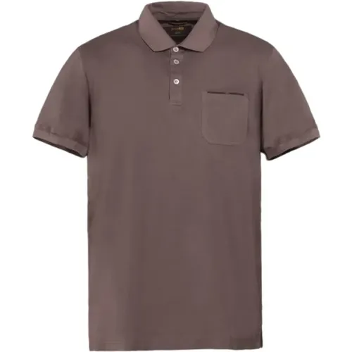Micropiqué Polo Shirt, Frisch und Leicht , Herren, Größe: XL - Moorer - Modalova