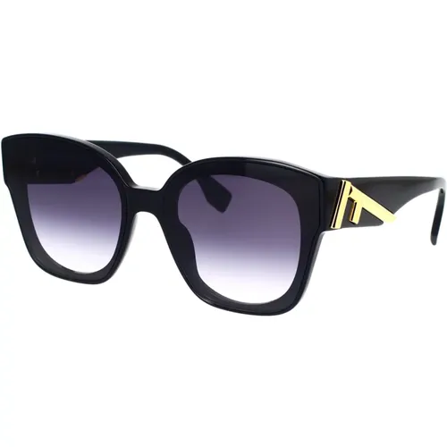 Glamouröse Sonnenbrille mit blau getönten Gläsern , Herren, Größe: 63 MM - Fendi - Modalova
