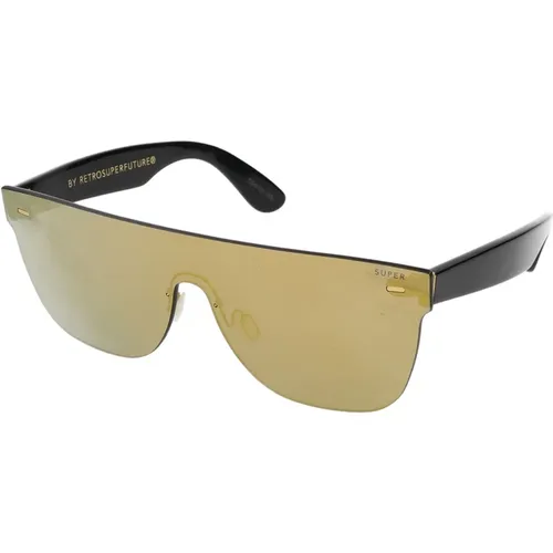 Gold Flat Top Sunglasses , unisex, Sizes: 55 MM - Retrosuperfuture - Modalova