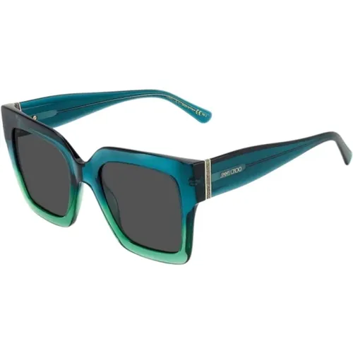 Blaue Acetat Sonnenbrille für Frauen - Jimmy Choo - Modalova