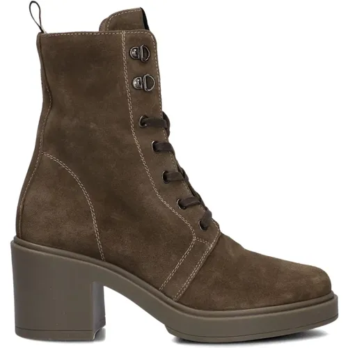 Taupe Leder Stiefeletten , Damen, Größe: 41 EU - DL Sport - Modalova