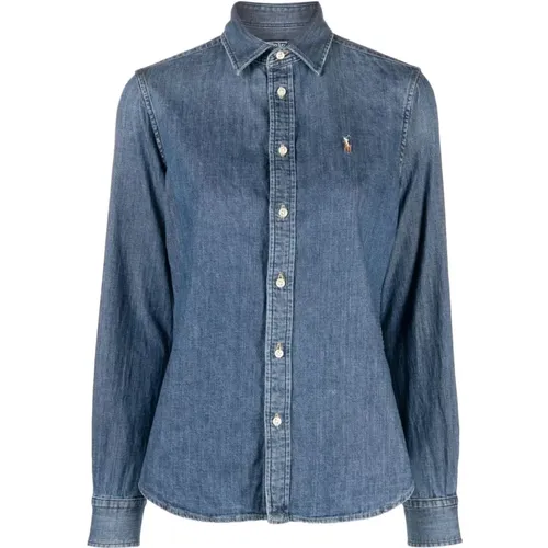 Blaue Polo Shirts , Damen, Größe: 2XS - Ralph Lauren - Modalova
