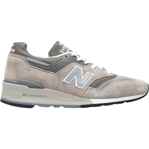 Wildleder und Mesh Sneakers , Herren, Größe: 43 EU - New Balance - Modalova