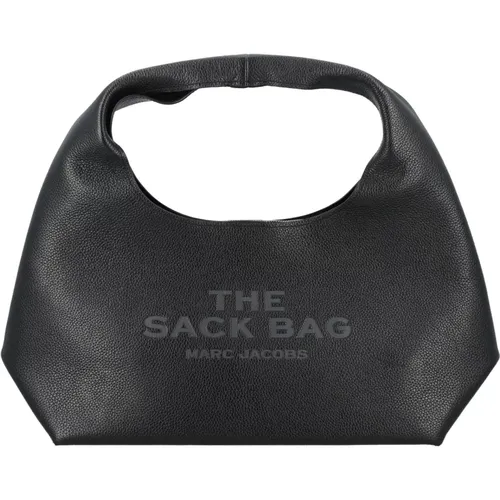 Schwarze Sack Handtasche aus genarbtem Leder - Marc Jacobs - Modalova