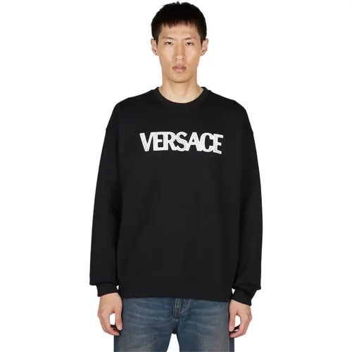 Mesh Logo Sweatshirt Versace - Versace - Modalova
