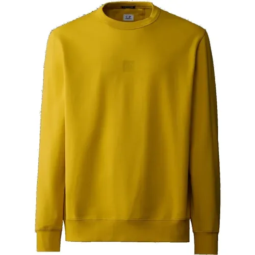Ribbed Crewneck Fleece Sweater , male, Sizes: L, S, M, XL - C.P. Company - Modalova