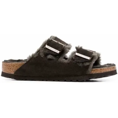 Shearling Komfort Sandalen , Herren, Größe: 42 EU - Birkenstock - Modalova