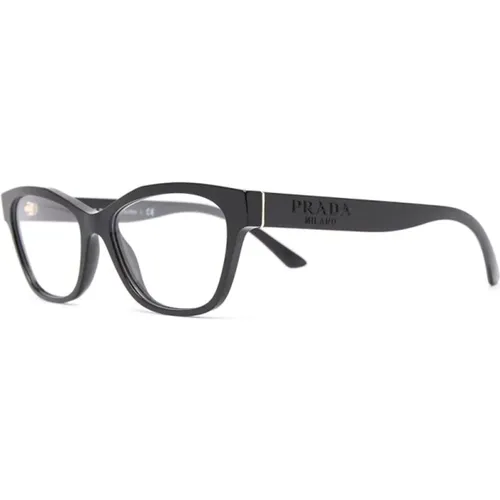 Klassische Schwarze Optische Brille , Damen, Größe: 53 MM - Prada - Modalova