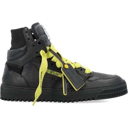 Yellow High Top Sneakers , male, Sizes: 5 UK - Off White - Modalova