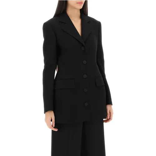Wool Cady Turlington Jacket , female, Sizes: S - Dolce & Gabbana - Modalova