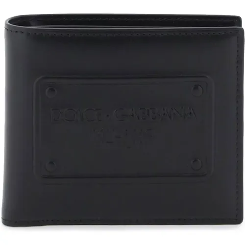 Klassische Leder-Bi-Fold-Brieftasche - Dolce & Gabbana - Modalova
