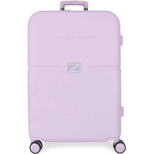 Large Suitcase with Double Wheels and TSA Lock , unisex, Sizes: ONE SIZE - Pepe Jeans - Modalova