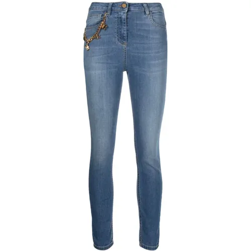 Skinny Jeans mit Safari-Anhänger , Damen, Größe: W30 - Elisabetta Franchi - Modalova
