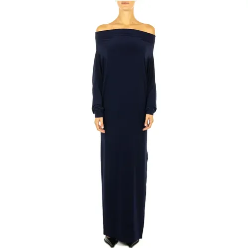 Blaues Kleid mit Seitenschlitz , Damen, Größe: XS - Norma Kamali - Modalova