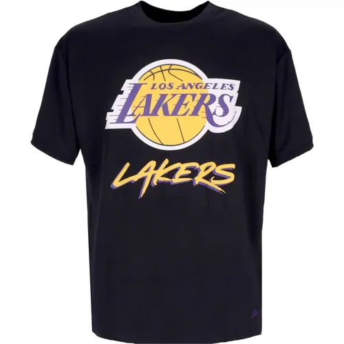 NBA Script Mesh Tee Lila Lakers , Herren, Größe: M - new era - Modalova