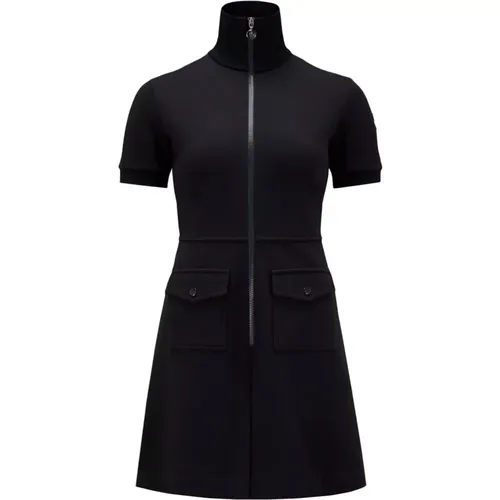 Womens ZIP Dress Size: S, colour: Navy , female, Sizes: M, L, S - Moncler - Modalova