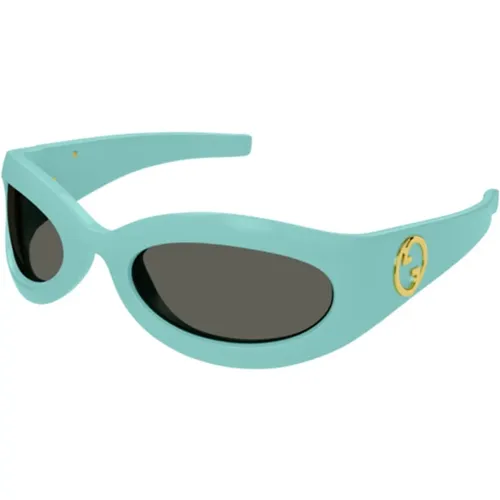 Hellblaue/Graue Sonnenbrille,Rosa Sonnenbrille GG1247S,Schwarze Sonnenbrille mit Zubehör - Gucci - Modalova