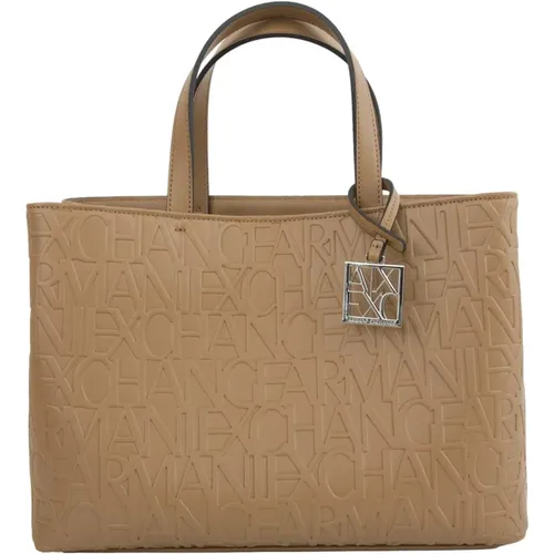 Beige Einkaufstasche Stilvolles Modell - Armani Exchange - Modalova