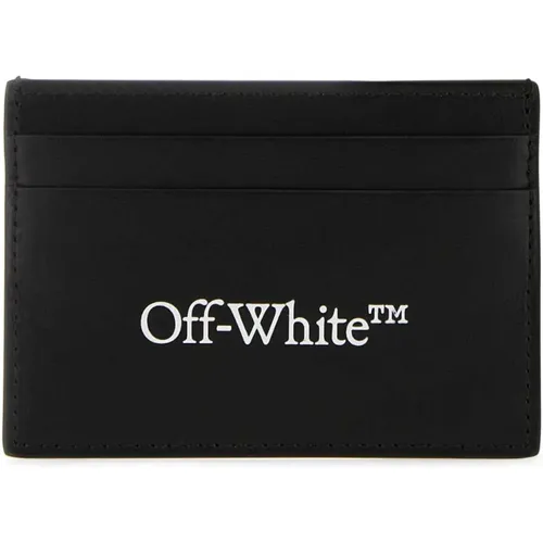 Leather Card Holder , male, Sizes: ONE SIZE - Off White - Modalova