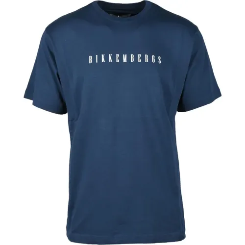 Baumwoll T-Shirt , Herren, Größe: 2XL - Bikkembergs - Modalova